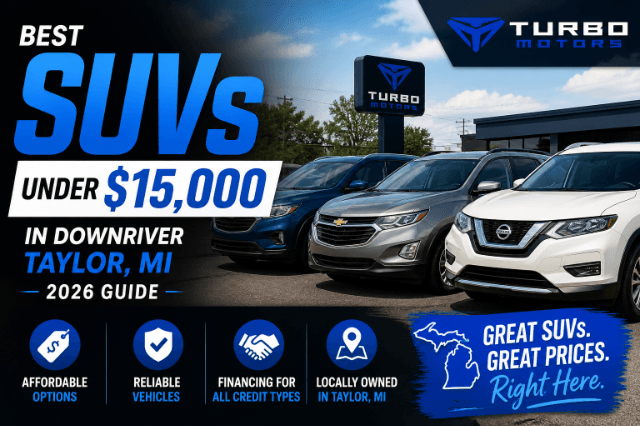 Best SUVs under $15,000 in Downriver Taylor, MI at Turbo Motors dealership